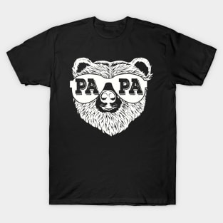 Retro Papa Bear New Dad Father's Day Daddy Birthday Family T-Shirt